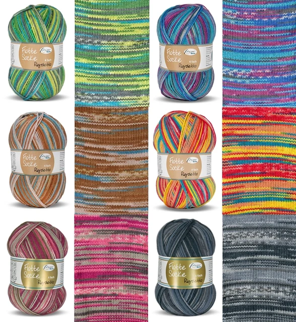 100g Flotte Socke Rigoletto 4fach Sockengarn Strumpfwolle Stricken GP 69,50€/1kg