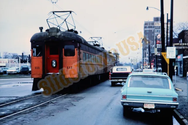 Vtg Duplicate Train Slide Chicago South Shore & South Bend Railroad IN X6P122