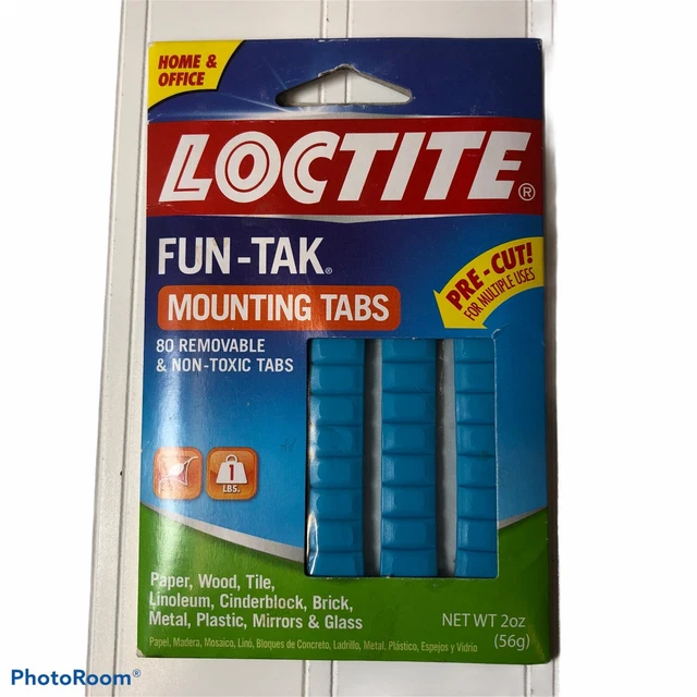LOCTITE FUNTAK MOUNTING Putty Tabs 80 PreCut Removeable Tabs 2oz 6.