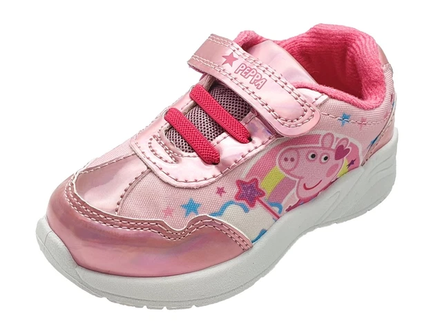 Peppa Pig Ragazze Scarpe Sportive IN Luccicante Rosa