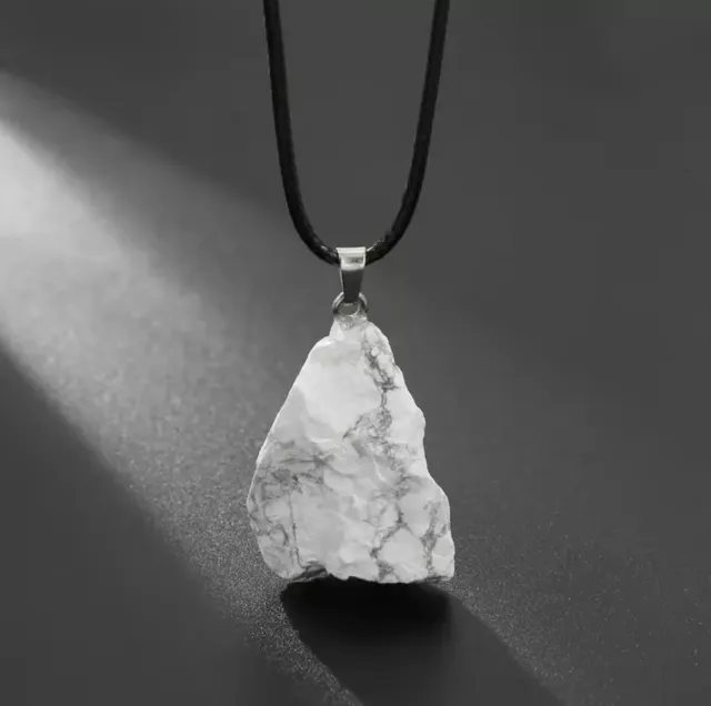 Crystal Gemstone Necklace Pendant Natural Chakra Stone Energy Healing Cord Chain 2