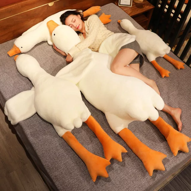 Giant White Gooses Stuffed Animal Plush Pillow Toy Cute Cushion Birthday Gift UK