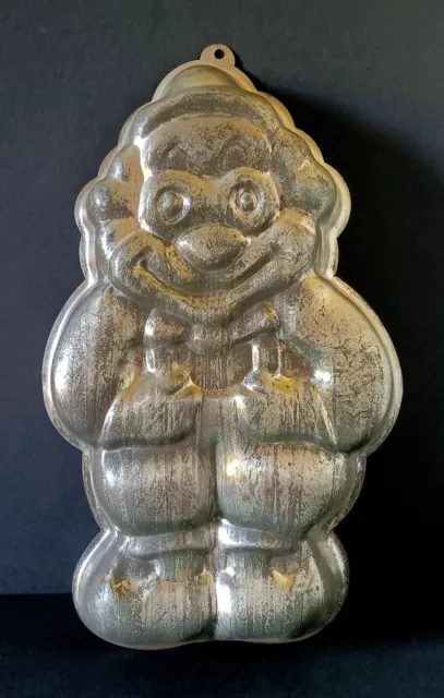 Ancien grand moule à gâteau en métal ( H : 42cm )Clown