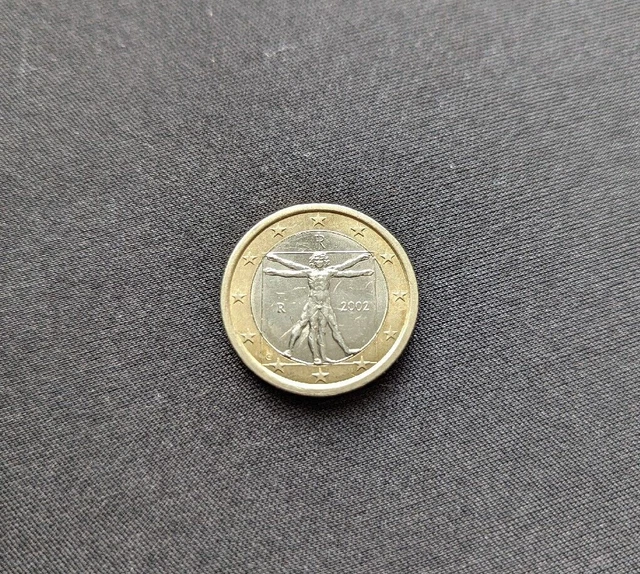 1 Euro Münze Leonardo Da Vinci 2002 Fehlprägung Erkennen LEONARDO DA VINCI 1 Euro Münze R 2002 vitruvianischer Mann sehr guter