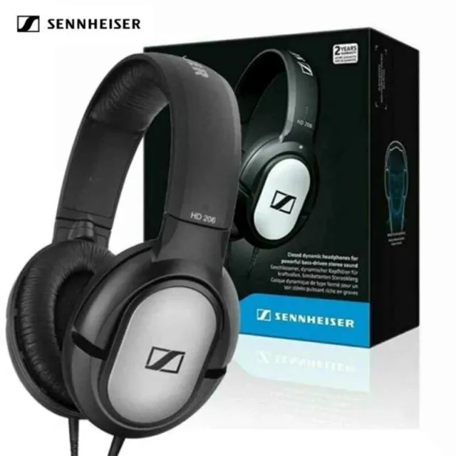 NEW SENNHEISER HD 206 Stereo WIRED Headphones Earphones Over Ear