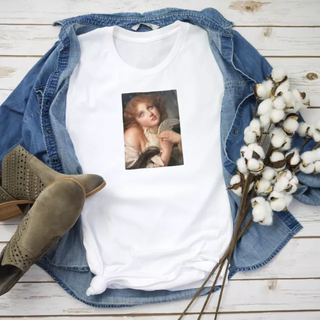 T-Shirt Dove Greuze Baroque Art Cupido Tumblr Estetica Uomo Donna Stampata