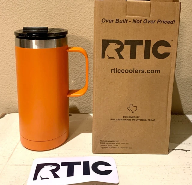 RTIC 16 oz Stainless Steel Travel Coffee Cup Tumbler Mug Vacuum Insulated