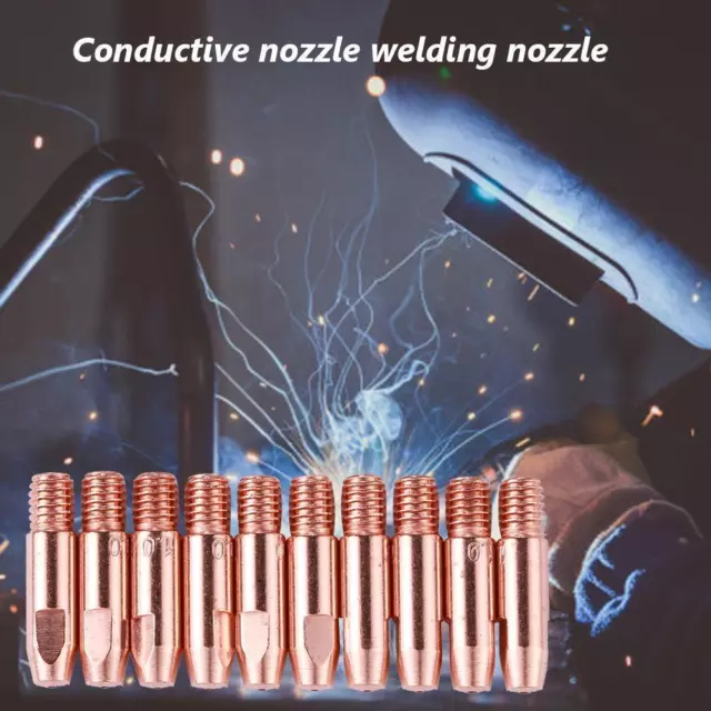 20 pz ugelli di saldatura torcia a gas MIG saldatura punta di contatto semi-automatica 1,0 mm)