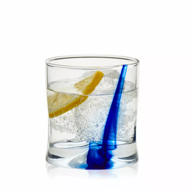 Libbey Blue Ribbon Impressions Rocks Glass, 8 oz, Set of 8