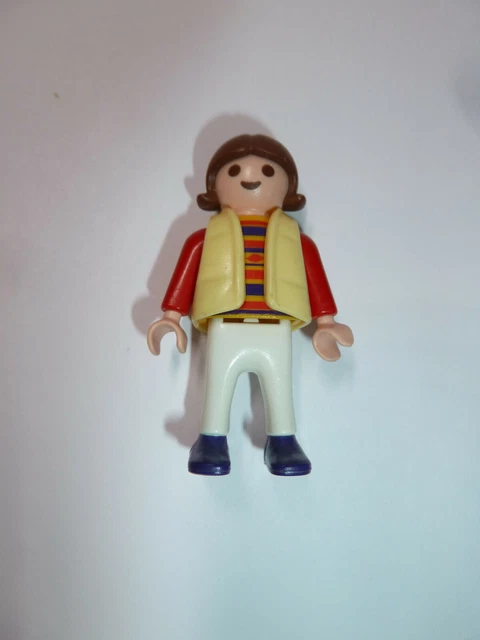 Figurine Playmobil Fille Avec Débardeur à Fleurs - Ranch/farm - Occasion