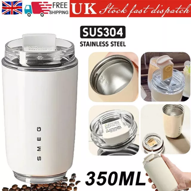 350ml Smeg Thermos Coffee Mug Stainless Steel Travel Mug Water Bottle Insulated