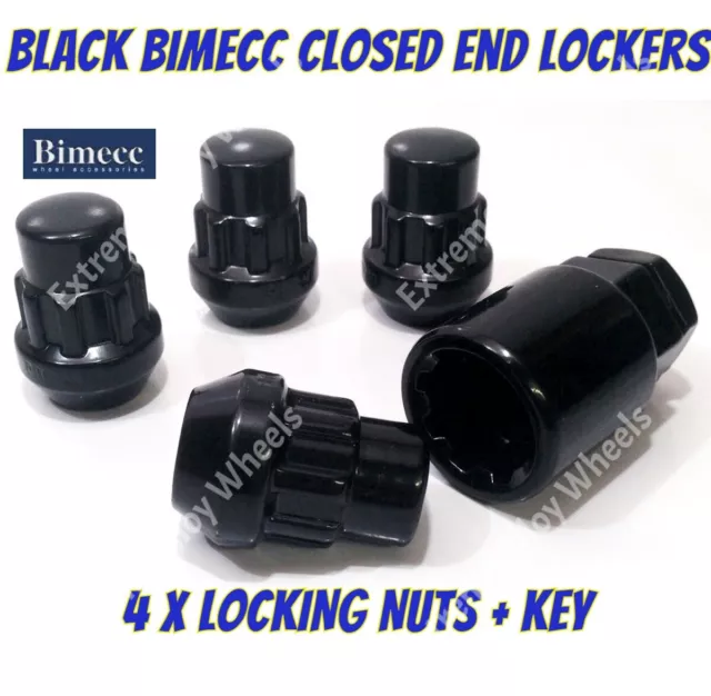 Alloy Wheel Locking Nuts Black 1/2 UNF Jeep Cherokee Commander Grand Liberty