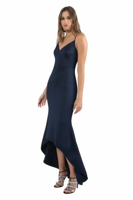 Black Halo Armelle Blue High-Low Gown 4 NWT