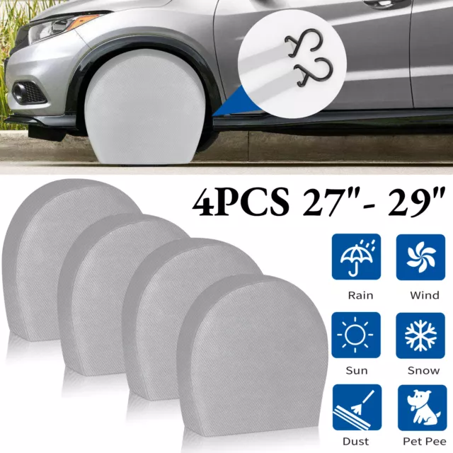 27"- 29" Waterproof Wheel Tire Covers Sun Protector For Truck Car RV Trailer SUV