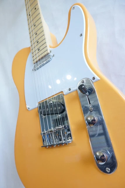 Quincy Tele Style Electric Guitar T Shape BUTTERSCOTCH Classic Authentic Shape