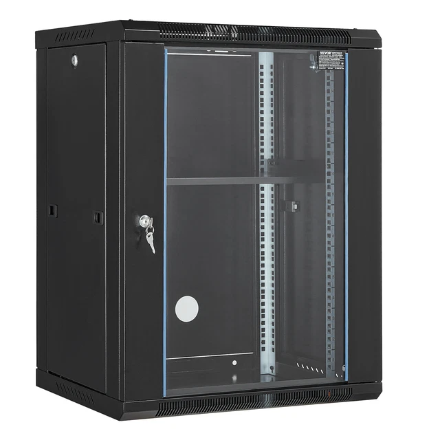 VEVOR 15U WALL Mount Network Server Rack Cabinet Enclosure 457.2 mm ...