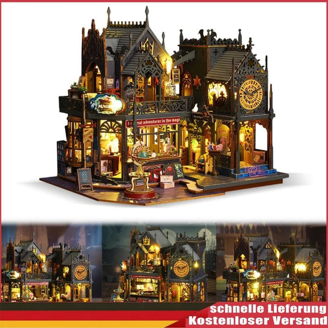 Doviden DIY Book Nook Kit - Booknook Puppenhaus Bausatz Bücherregal