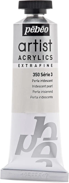 Pebeo 37ml Künstleracryl, schillernd perlenweiß