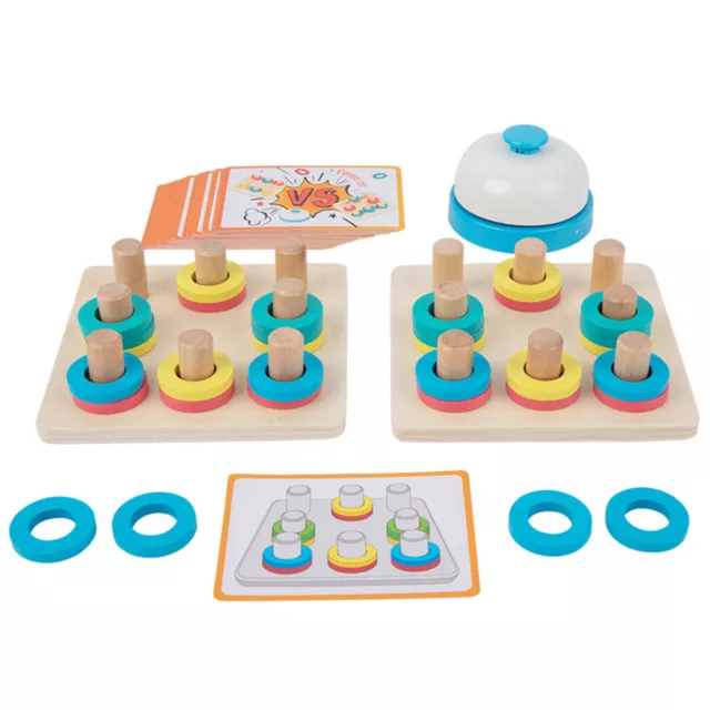 Wooden Colors Sorter Toy for 2-4 Players Stack and Sort Board STEM🧻