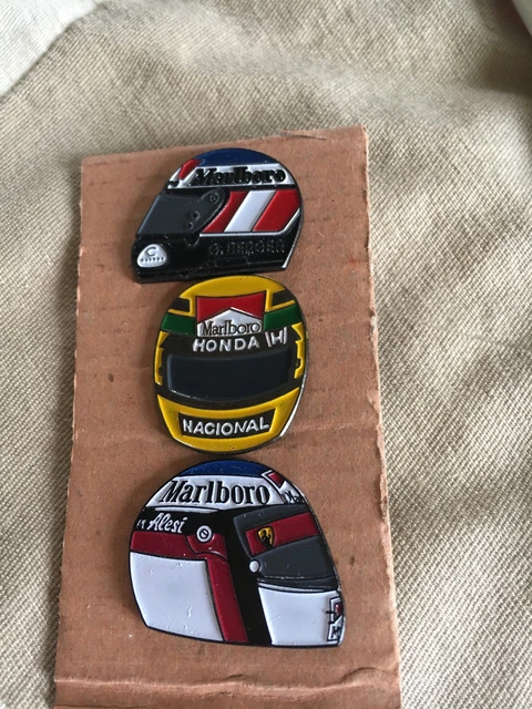 lo 2 Pin's F1 Formule 1 / Jean Alesi 91 Ferrari Malboro