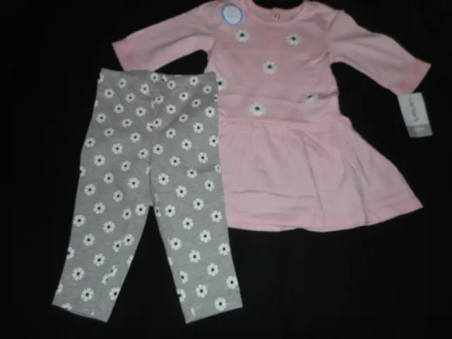 Carters 2-Piece Daisy Dress & Leggings Set - Infant Size 12 Months - New