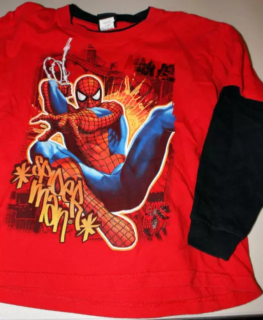 Spider-Man Boys Longsleeve Tshirt Large Marvel Comics Comic Book Superhero