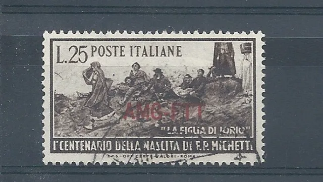 1951 Trieste A Amg-Ftt Centenary Birth Di Paolo Michetti 1 V Used MF14523