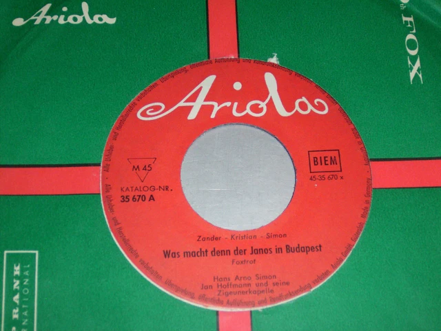 7& HANS ARNO Simon Was macht denn der Janos in Budapest 1958 8110