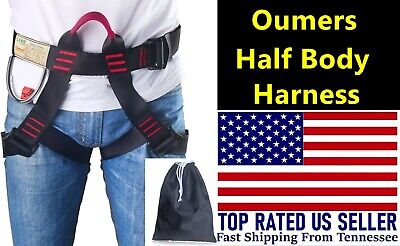 Oumers Half Body Safety Rock Tree Climbing Rappelling Harness Seat Sitting Belt