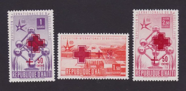 Haiti 1958 Red Cross Overprinted Surcharged Bruxelles MNH ** OG gomma integra