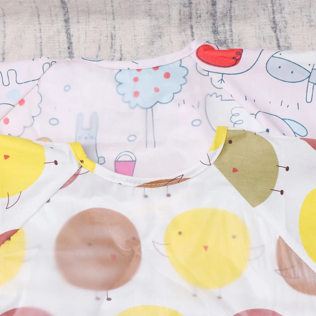 2 Pcs Overclothes Baby Waterproof Sleeved Bib Kids Painting Smock Toddler 2