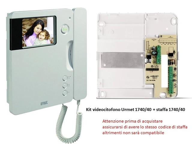 Moniteur Urmet 1740/40 – Interphone Vidéo Couleur – Avec BM + étrier Bibus – Neuf