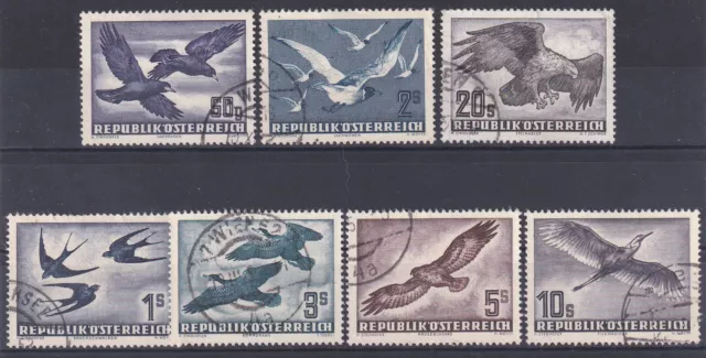 Österreich Mi.Nr. 955, 956, 968 & 984 - 987 Vögel gestempelt 1950/53 (Mi 334,-€)