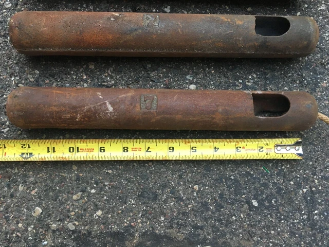 Antique Cast iron window sash weights 7LB Lot of 2
