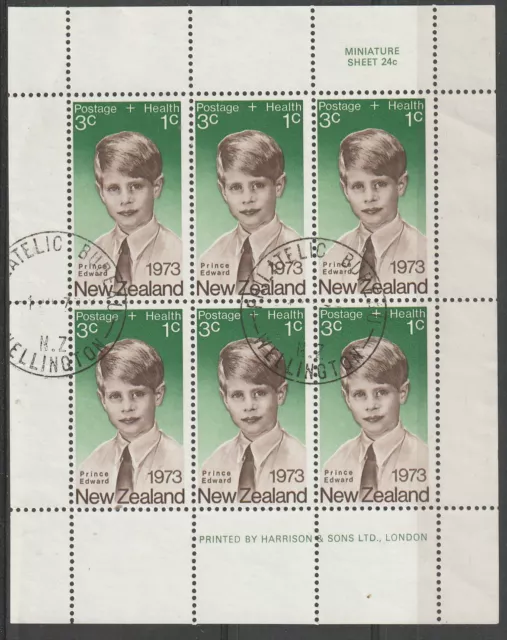 New Zealand MS Sheet 1973 Prince Edward used gestempelt