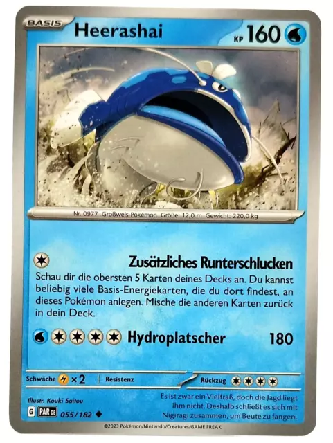 Pokemon Karte: Heershai 055/182 Paradoxrift Deutsch NM