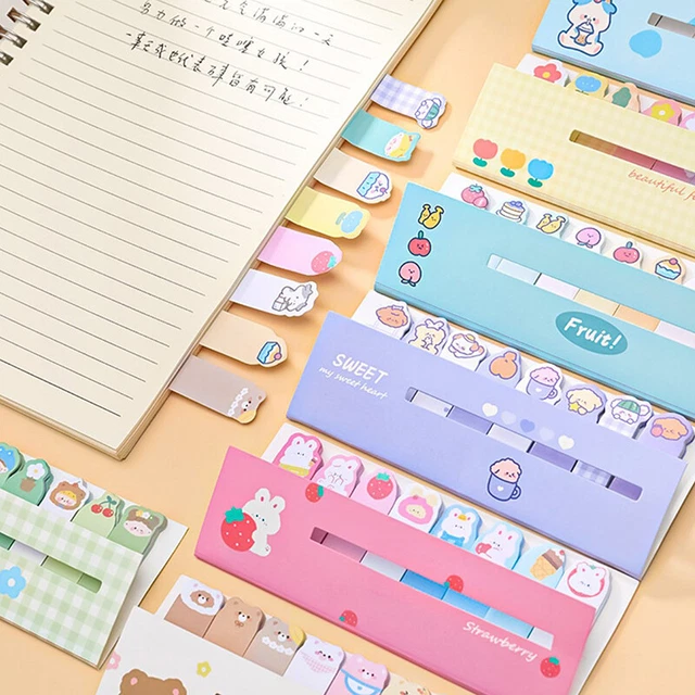 Cute Animal Memo Pad Kawaii Sticky Notes Mark Index Student Planner BookmaS*