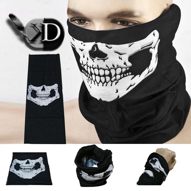 Bandana Totenkopf Maske, SKULL Schädel  Motorrad Biker Halstuch Schal Sturmhaube