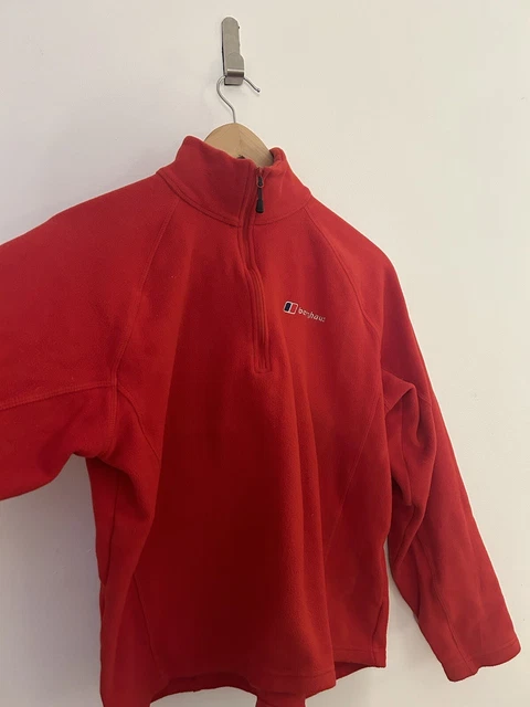 Berghaus grande pile giovane rosso mezza cerniera adatta età 14-15