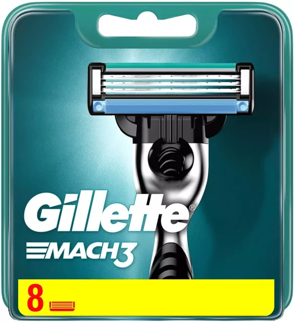 Lot 8 Lames GILLETTE MACH3 Recharge Rasoir de Rasage Gilette Mach 3 Match3 Match