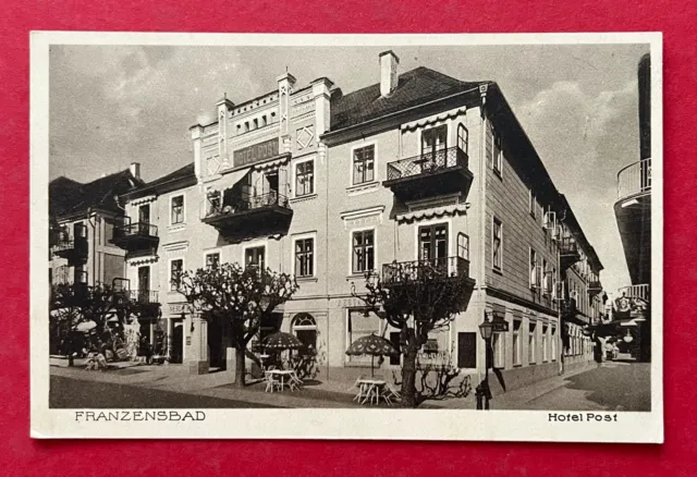 AK FRANZENSBAD in Böhmen um 1930 Hotel Post      ( 129211