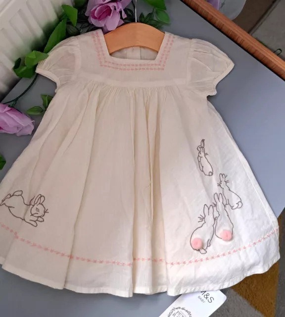 Baby Girl 3-6 Months BNWT M&s Peter Rabbit Dress