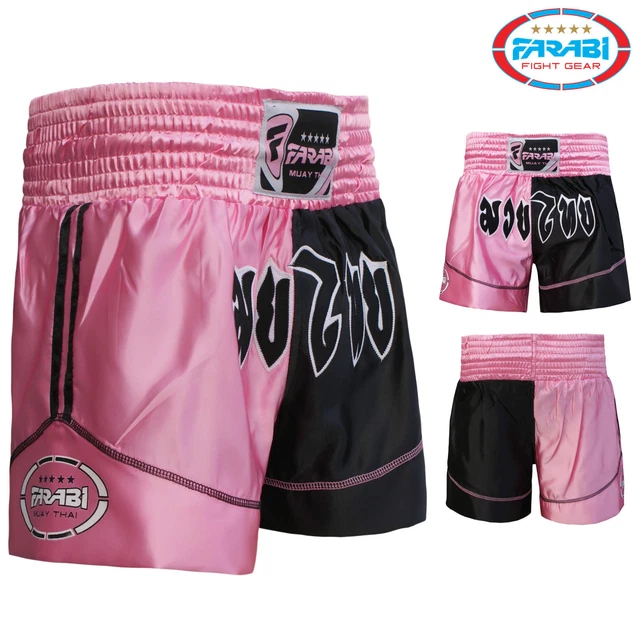 Shorts Donna Per MMA E Boxe - Pantaloncini Fitness Rosa Per Muay Thai E Kickboxing - Foto 11