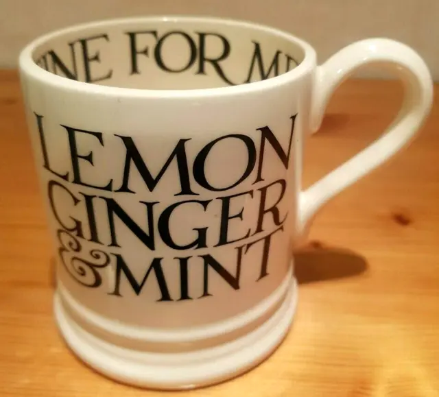 Emma Bridgewater Mug Black Toast & Marmalade Lemon Ginger & Mint Half Pint New