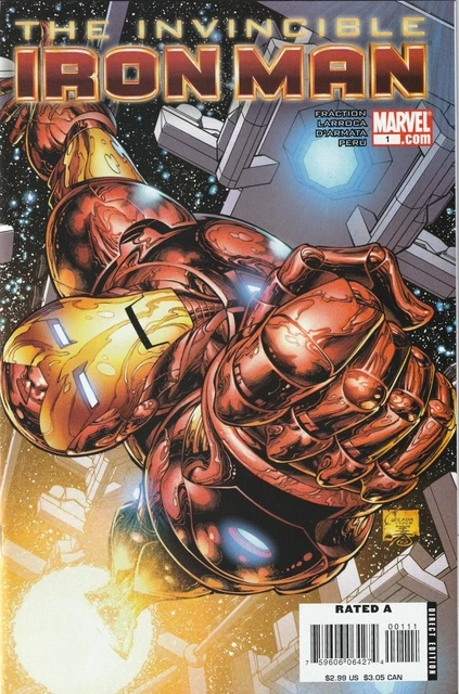 Invincible Iron Man #1 Quesada Cover  / Fraction / Larroca / Marvel Comics 2008