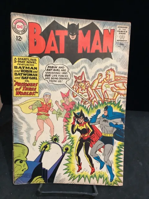 Batman #153 1963 Prisoners Of Three Worlds Dc Comics✨