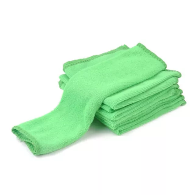 Handtuch Waschset Tuch 10STCK. 25*25cm Gr??n Mikrofaser Pflege Reinigen T??cher