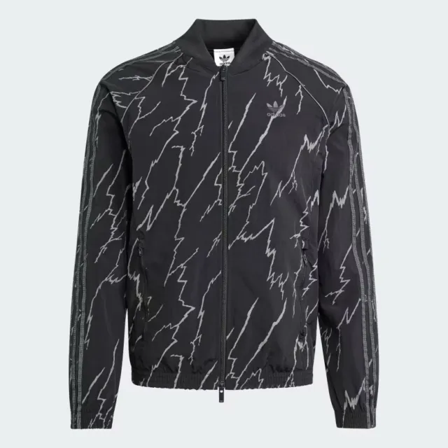 adidas Originals SST Men's Track Top in Black and White Reflective Allover Print