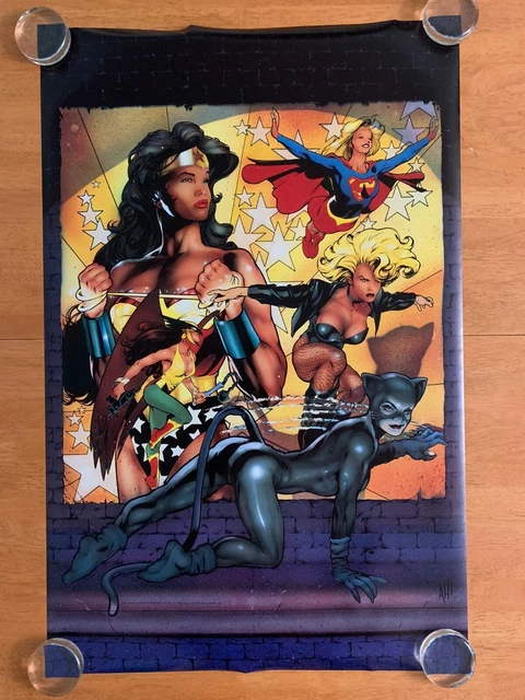 Vintage Women of DC Universe Poster by Adam Hughes, about 22"x"34, Wonder Woman
