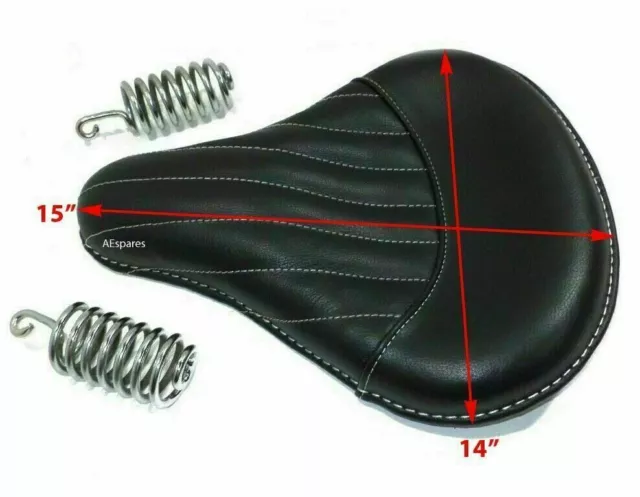Nero Puro Pelle Anteriore Sella Sedile Reale Enfield Classico C5 500 Efi